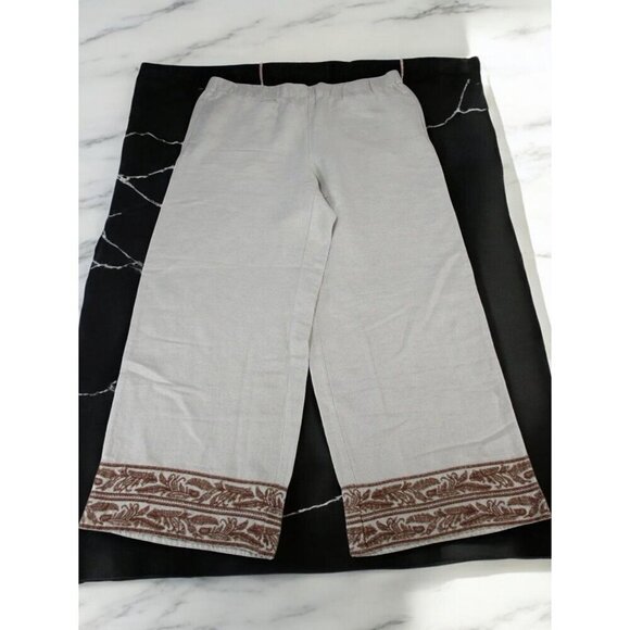J. Jill Cream and Brown Capris - Picture 5 of 7
